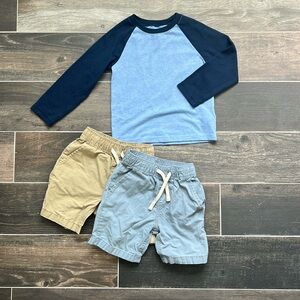Bundle of Boy’s 3T Long-Sleeve Shirt and Shorts